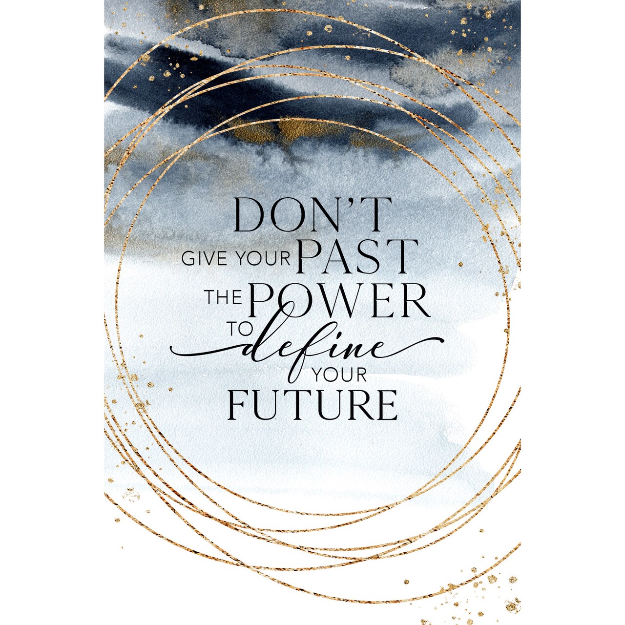 Dexsa Don't Give Your Past Wood Plaque with Easel and Hanger 6 inches x 9 inches